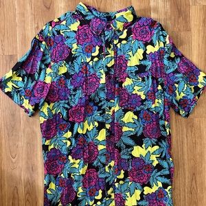 Men's Floral Buttondown